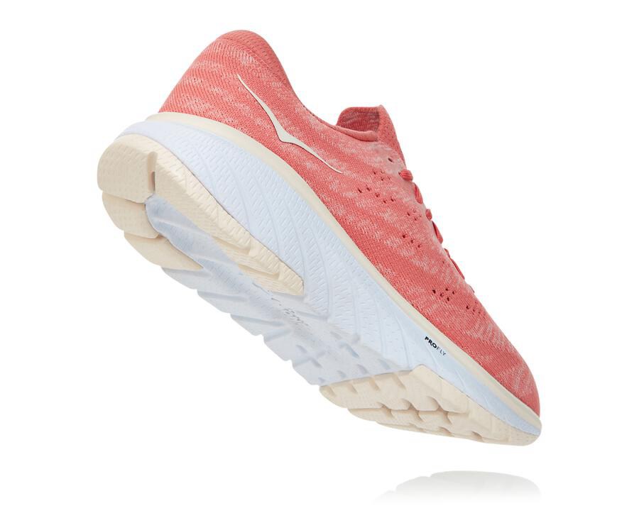 Hoka Australia One One Cavu 3 - Womens Walking Shoes Orange/White - ESDTY-8970